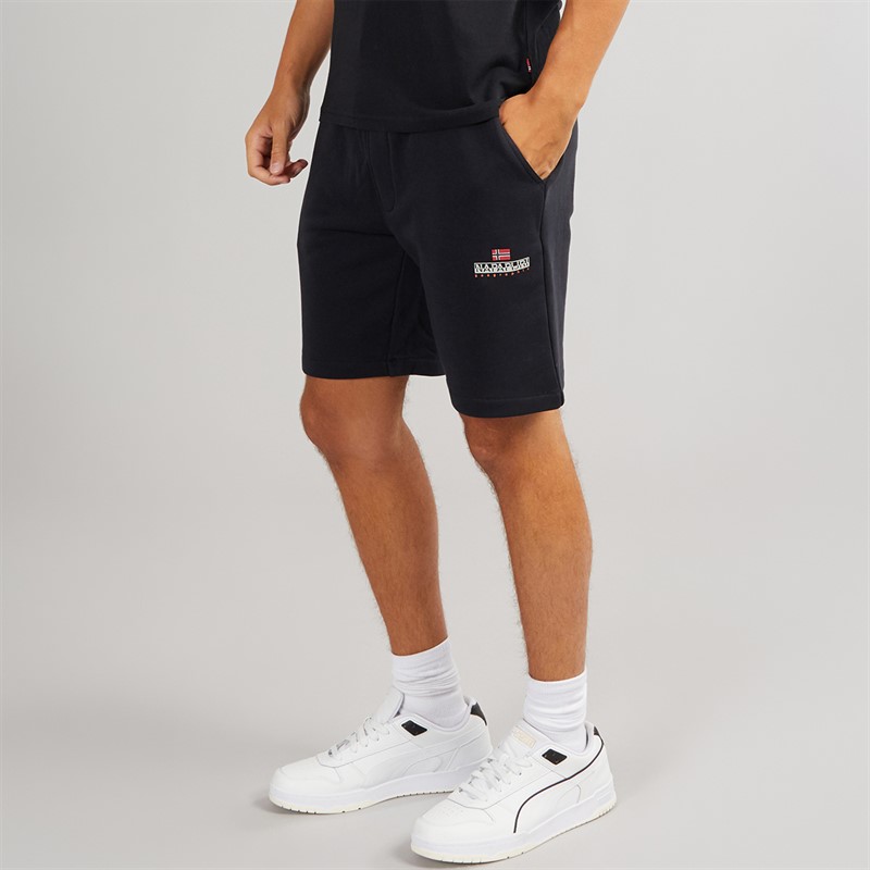 Napapijri Mens Nory Fleece Shorts Black