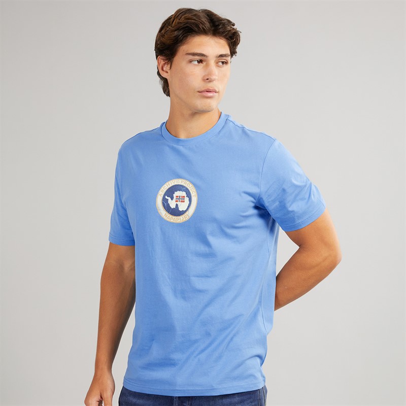 Napapijri Mens Phos T-Shirt Blue Jasper