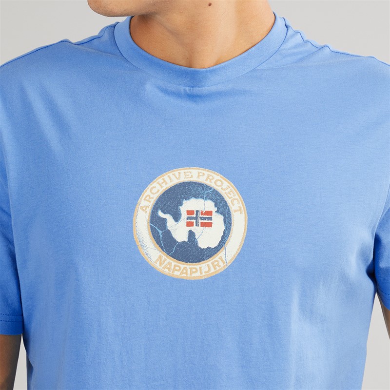 Napapijri Mens Phos T-Shirt Blue Jasper