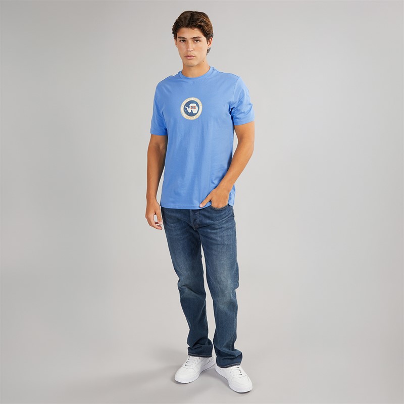 Napapijri Mens Phos T-Shirt Blue Jasper