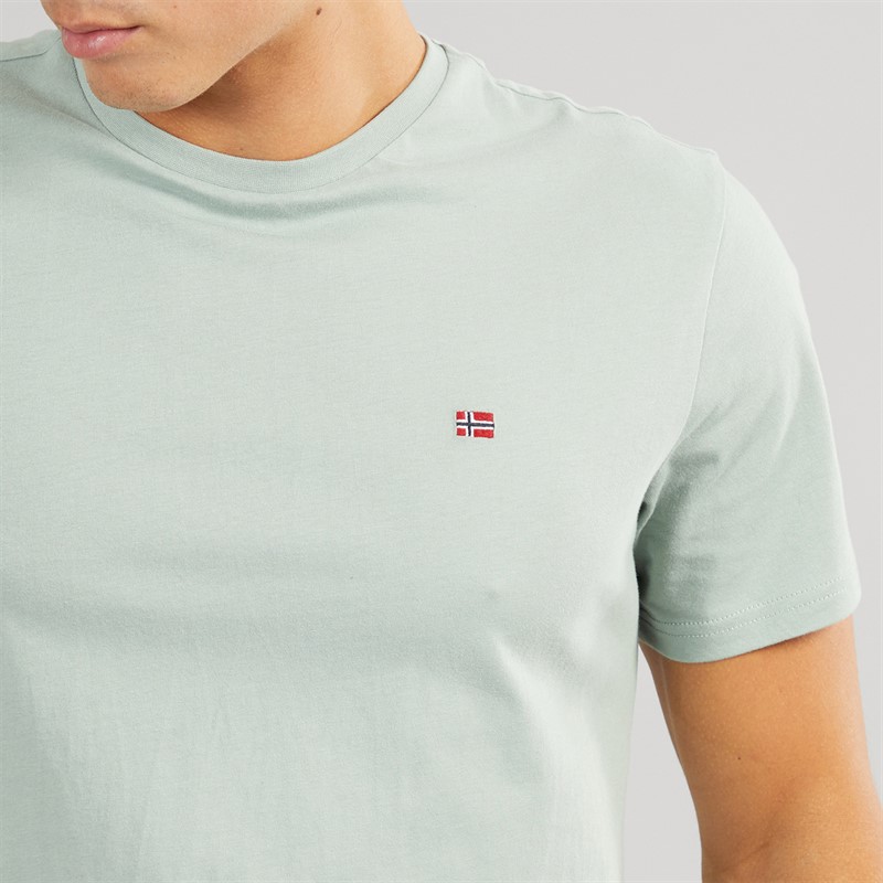 Napapijri Mens Salis T-Shirt Green Mil