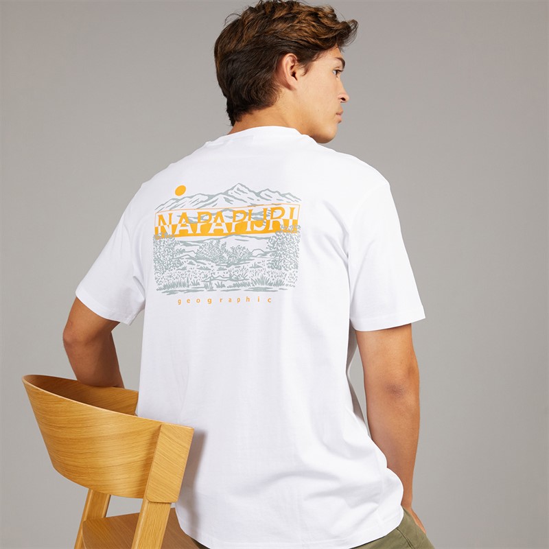 Napapijri Mens Aspect T-Shirt Bright White