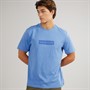 Napapijri Mens Box Logo T-Shirt Blue Jasper