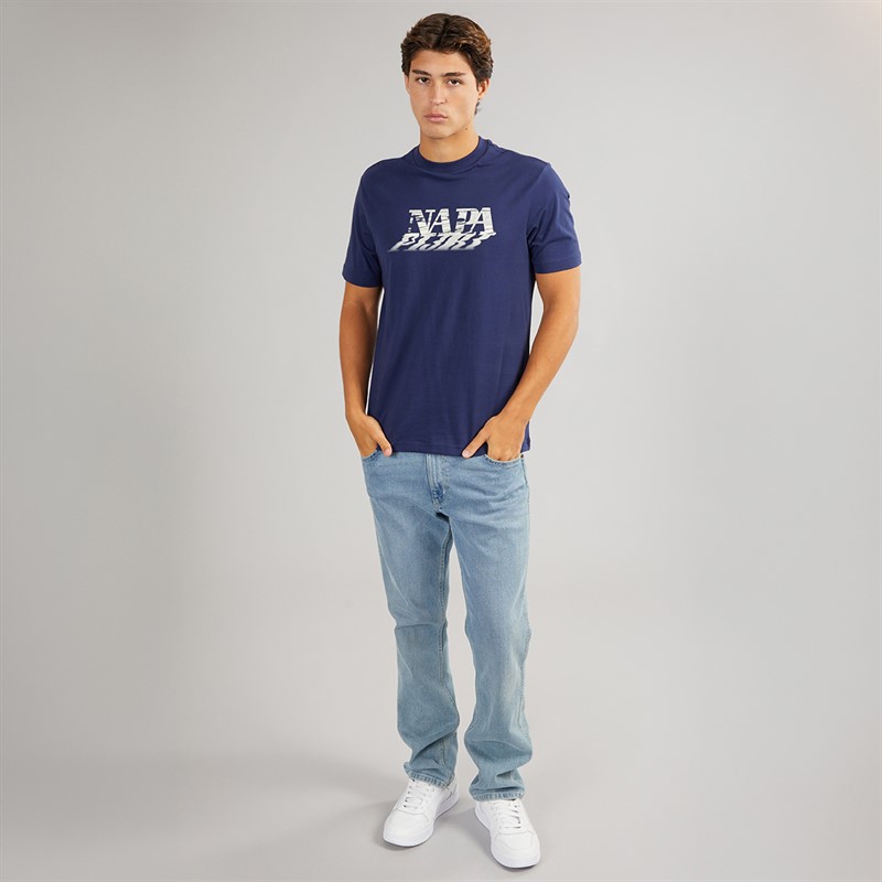 Napapijri Mens Lodestar T-Shirt Naval Acade