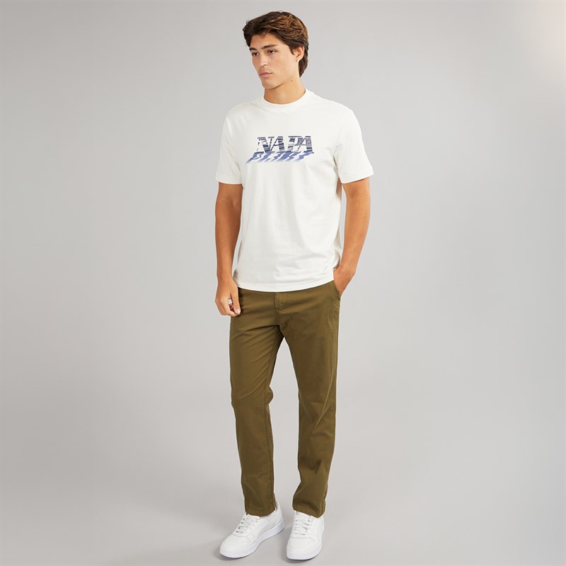 Napapijri Mens Lodestar T-Shirt White Whisper