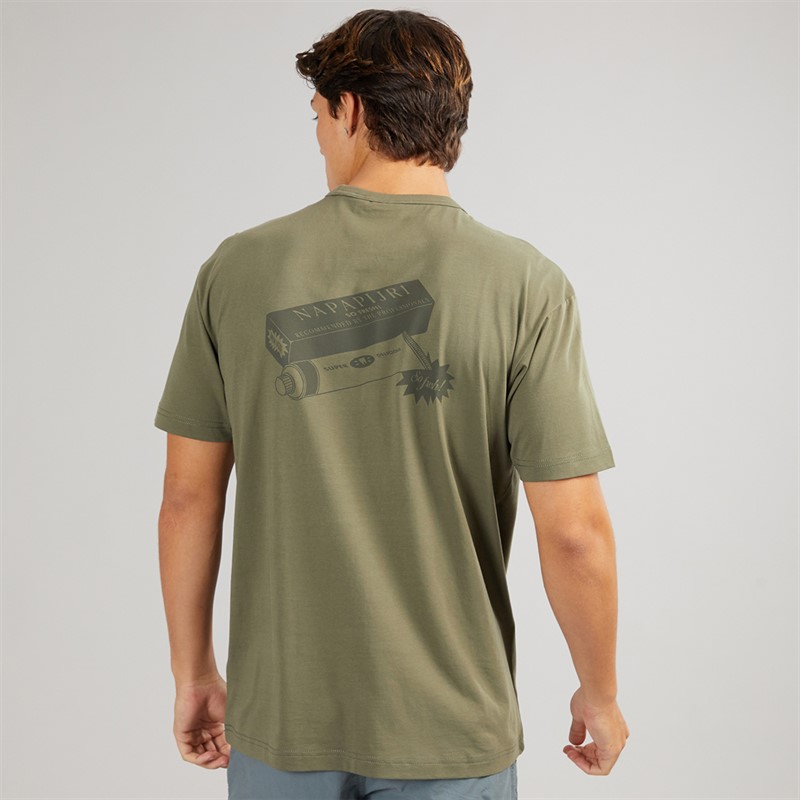 Napapijri Mens Bretby T-Shirt Tea Leaf