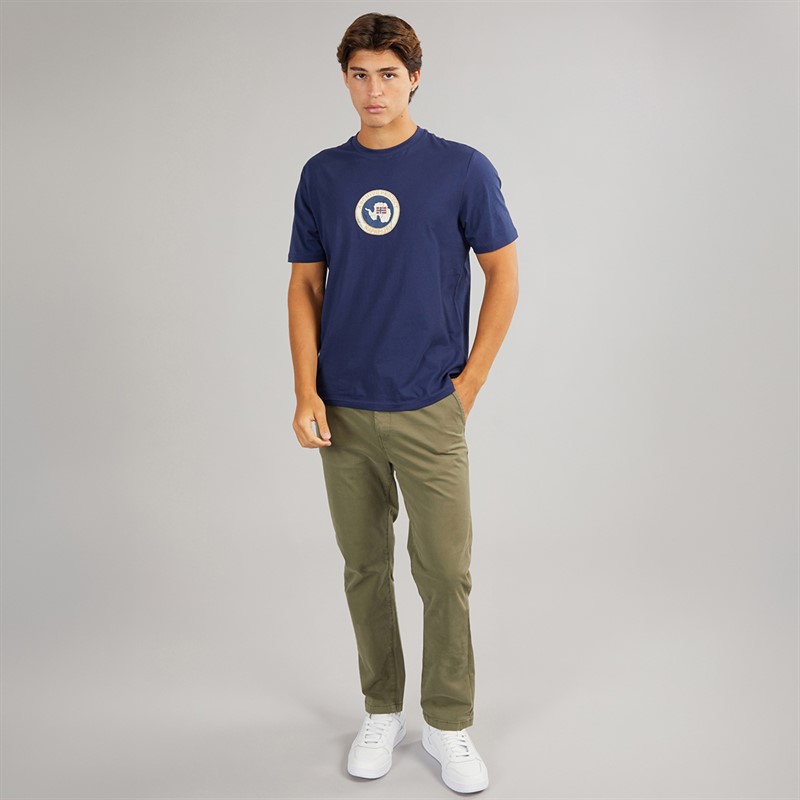 Napapijri Mens Phos T-Shirt Naval Acade