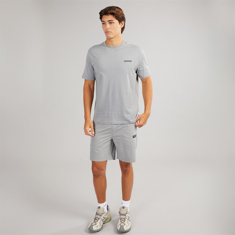 Napapijri Mens Small Box T-Shirt Shark Skin