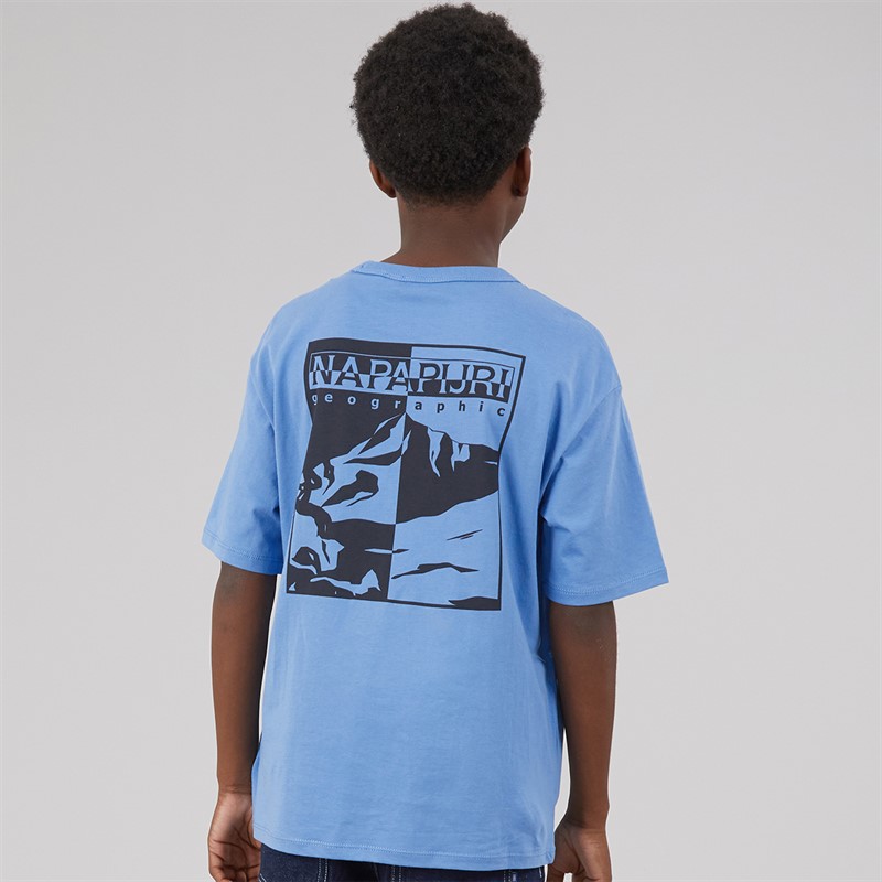 Napapijri Boys Scape T-Shirt Blue Jasper
