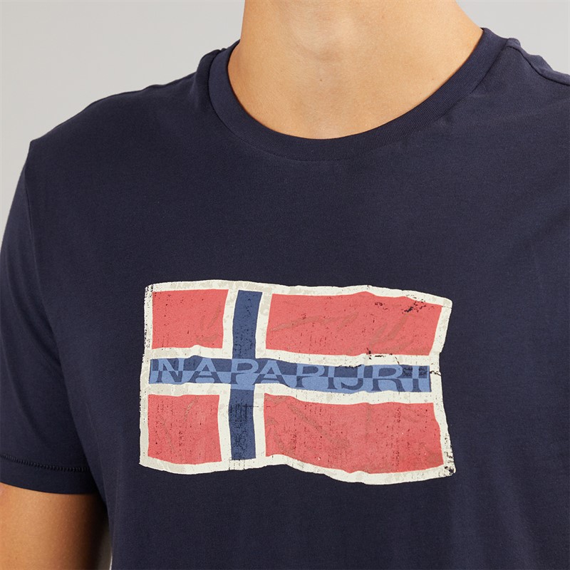 Napapijri Mens Mahsa T-Shirt Blue Marine