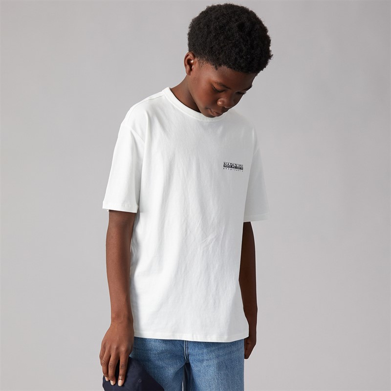 Napapijri Junior Scape T-Shirt White Heron