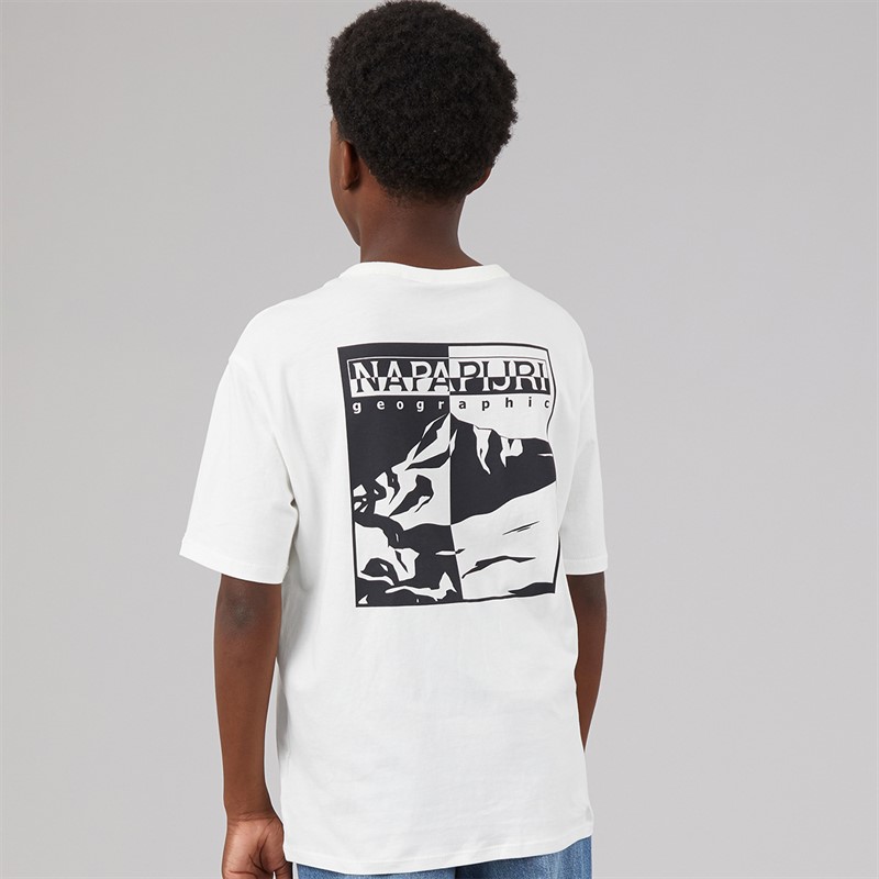 Napapijri Junior Scape T-Shirt White Heron