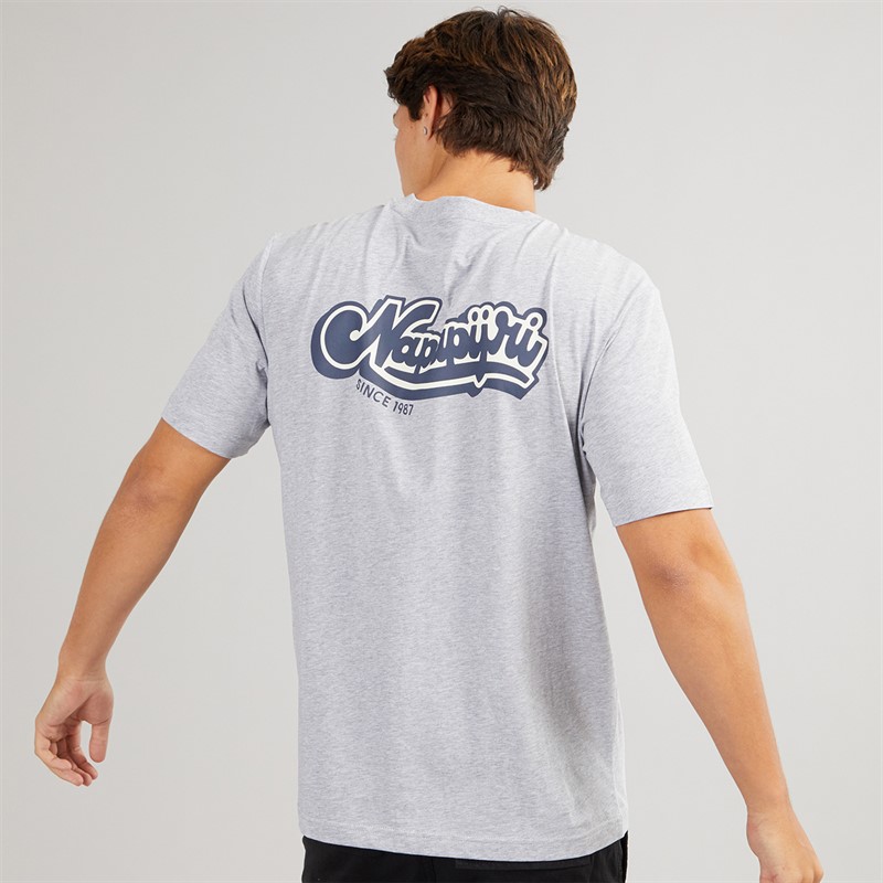Napapijri Mens Zinc T-Shirt Light Grey Melange