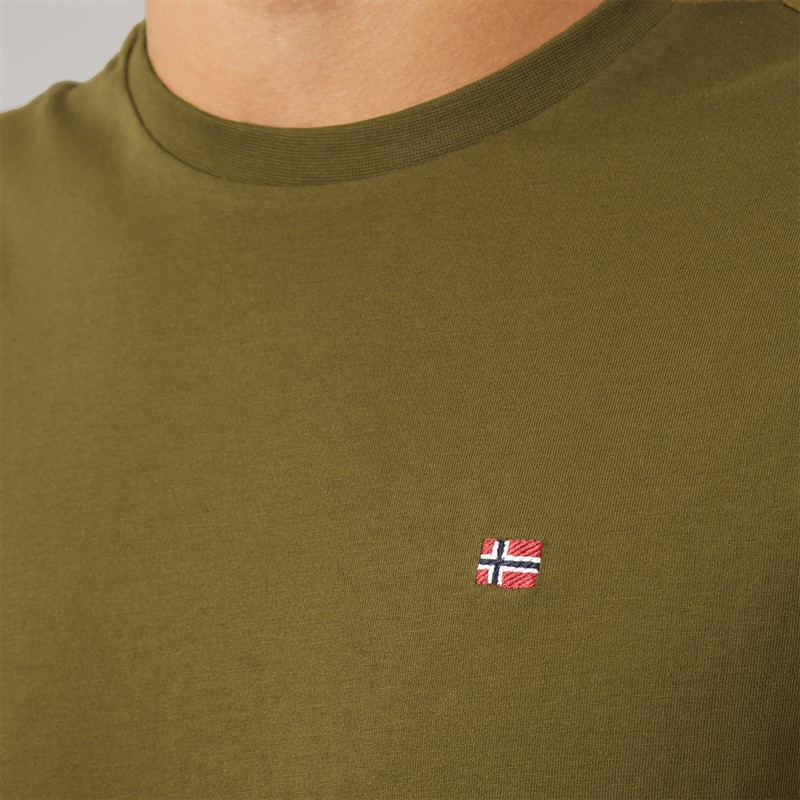 Napapijri Mens Salis T-Shirt Dark Olive