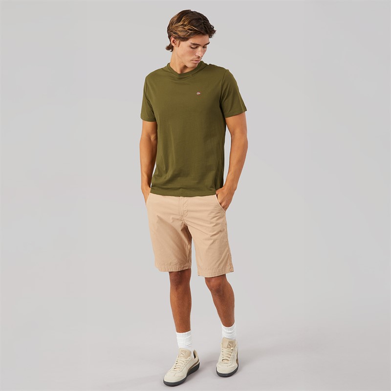 Napapijri Mens Salis T-Shirt Dark Olive