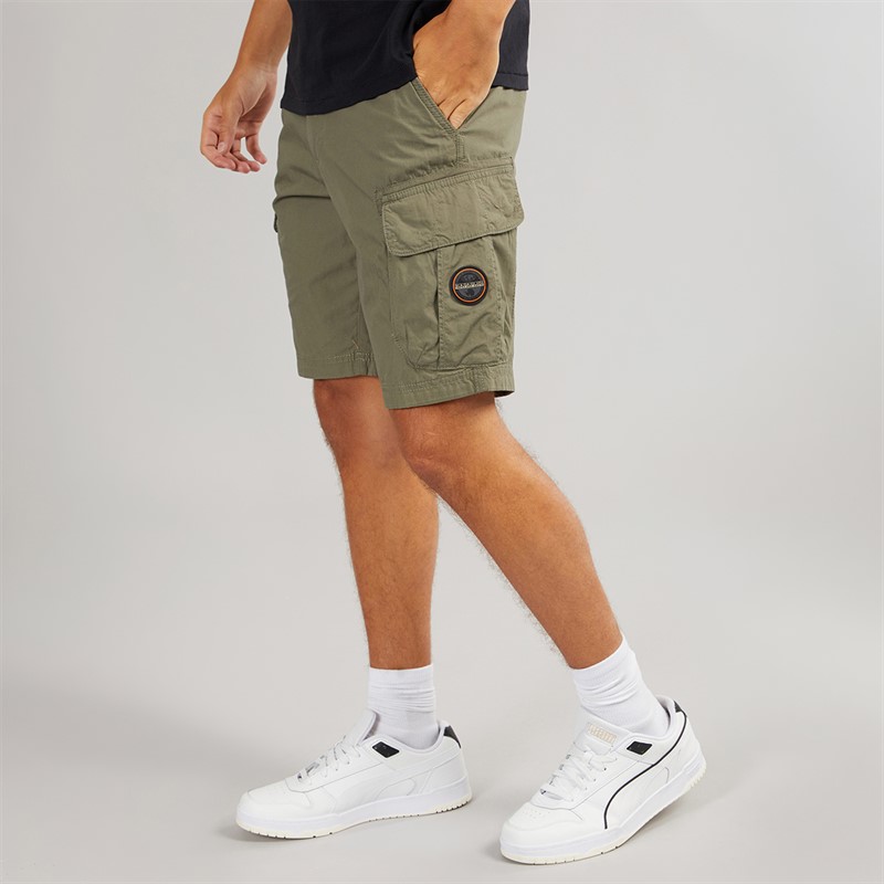 Napapijri Mens Rydal Cargo Shorts Tea Leaf