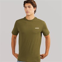 Napapijri Mens Small Box T-Shirt Dark Olive