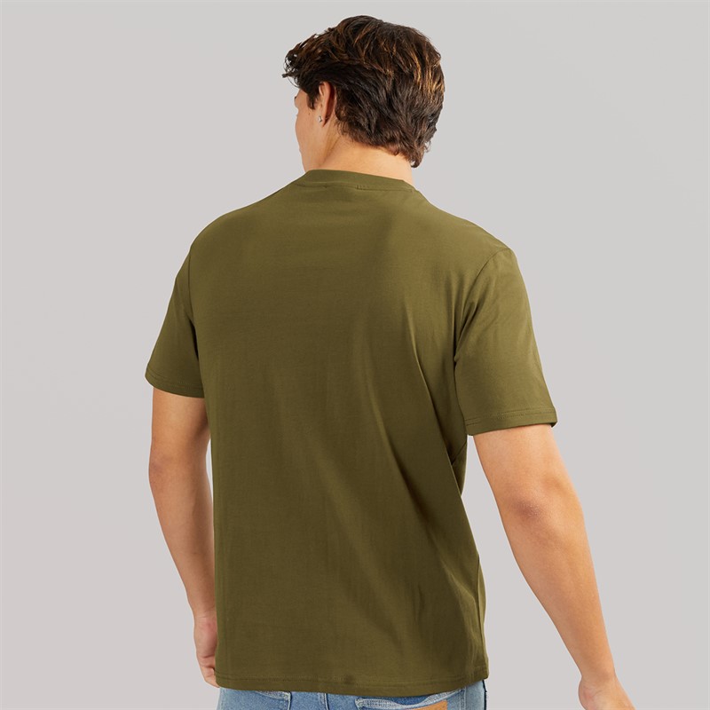 Napapijri Mens Small Box T-Shirt Dark Olive
