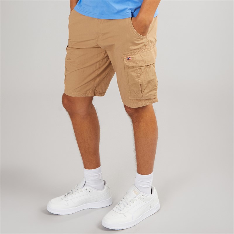 Napapijri Mens Noto 2.0 Cargo Shorts Tannin