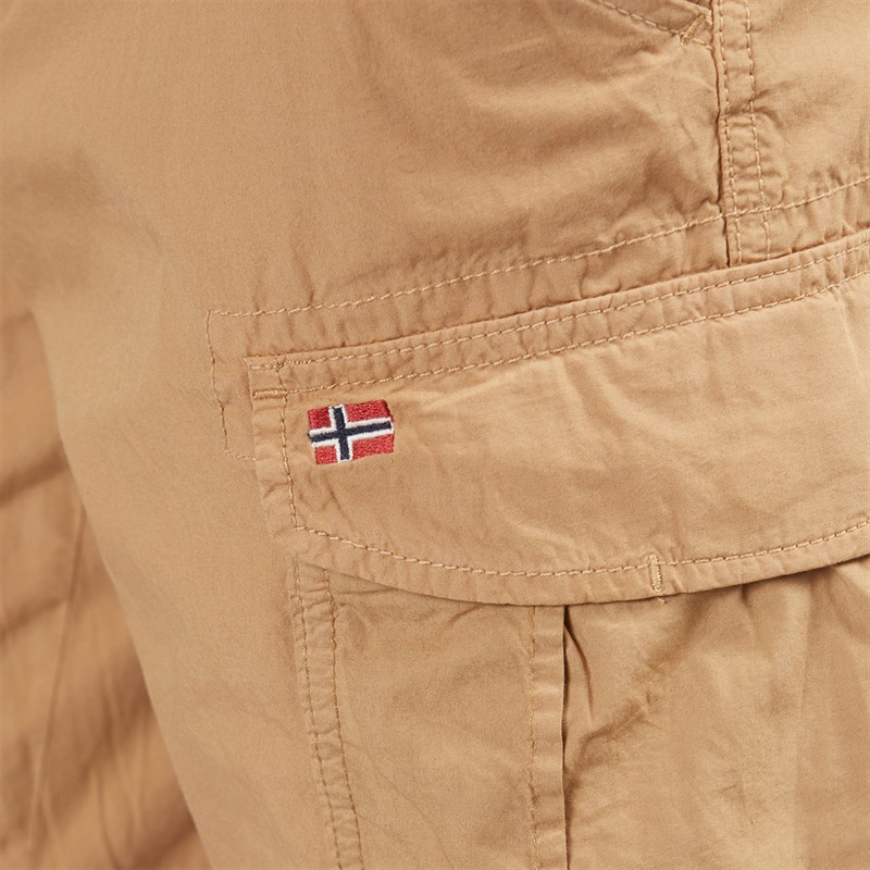 Napapijri Mens Noto 2.0 Cargo Shorts Tannin