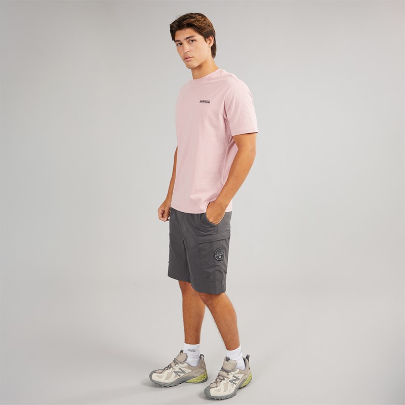 Napapijri Mens Natey Cargo Shorts Dark Grey Solid