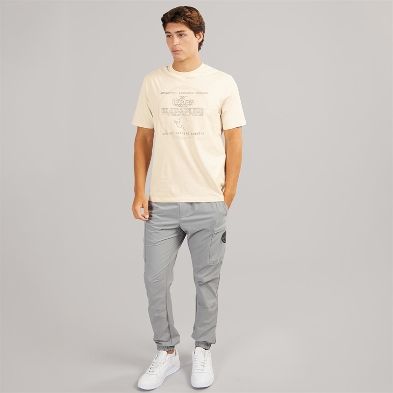 Napapijri Mens Bald T-Shirt Beige Dimity