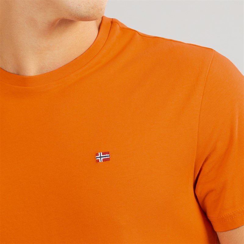 Napapijri Mens Salis T-Shirt Orange Pumpkin