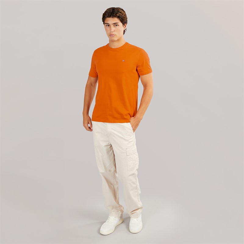 Napapijri Mens Salis T-Shirt Orange Pumpkin