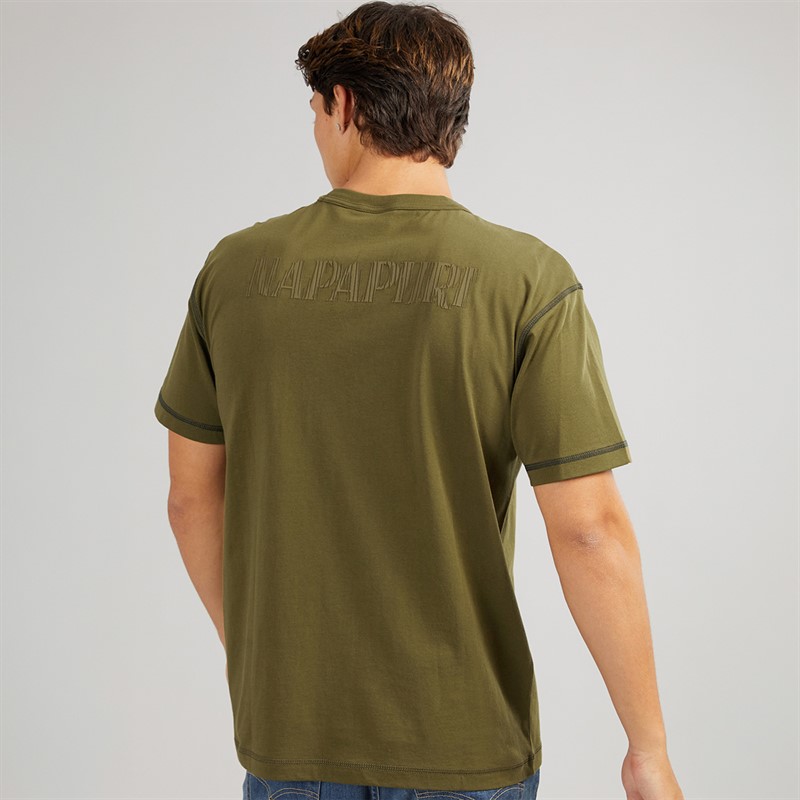 Napapijri Mens Umbra T-Shirt Dark Olive
