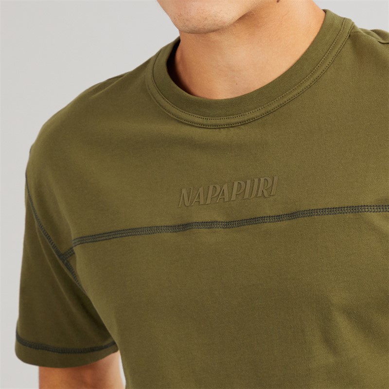 Napapijri Mens Umbra T-Shirt Dark Olive