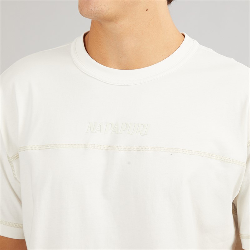 Napapijri Mens Umbra T-Shirt White Whisper
