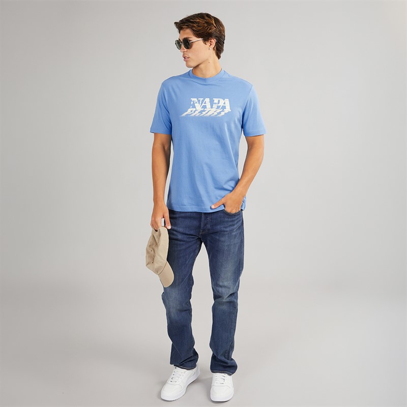 Napapijri Mens Lodestar T-Shirt Blue Jasper