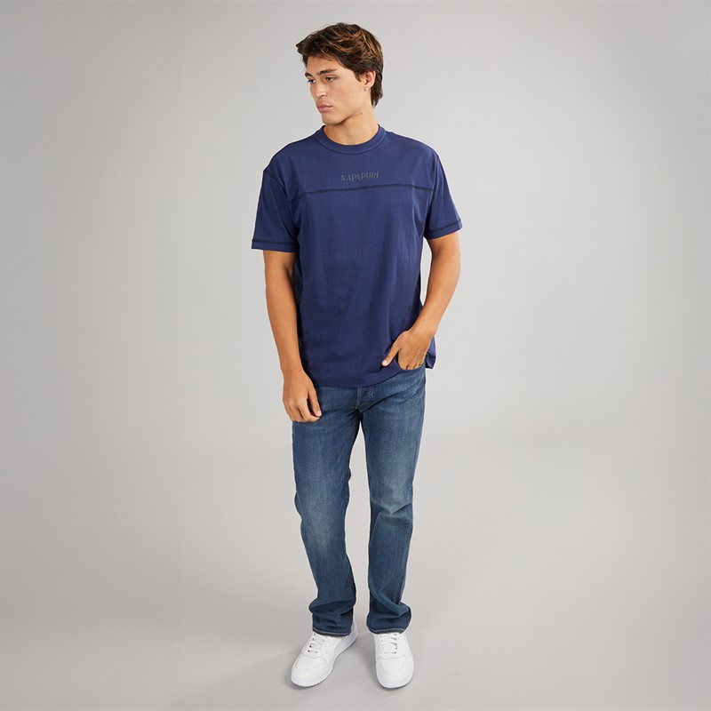 Napapijri Mens Umbra T-Shirt Naval Acade