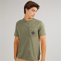 Napapijri Mens Linton Pocket Short Sleeve T-Shirt Tea Leaf G0A