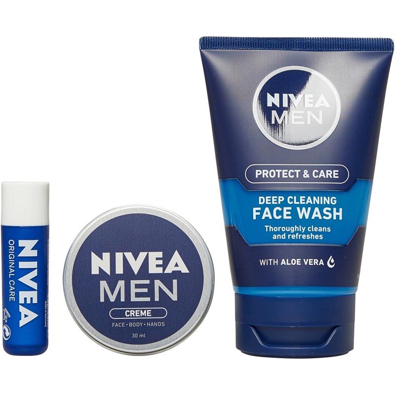 Buy NIVEA Mens Men Daily Trio Set Three Piece (30ml Creme 100ml Face ...