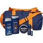 Nivea Mens Men Get Active Six Piece (400ml Shower Gel 250ml Shampoo 50ml Roll On 150ml Crème Lip Balm And Bag) Multi