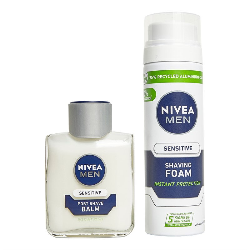 NIVEA Mens Clean Shave Sensitive Shave Gift Set Multi