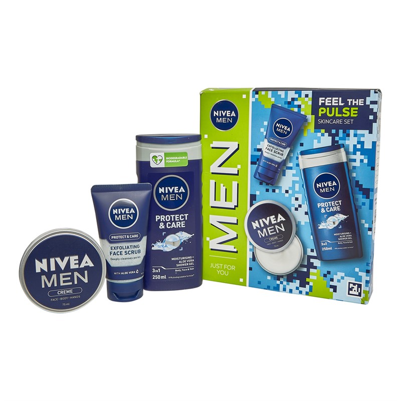 NIVEA Mens Feel The Pulse Gift Set Multi