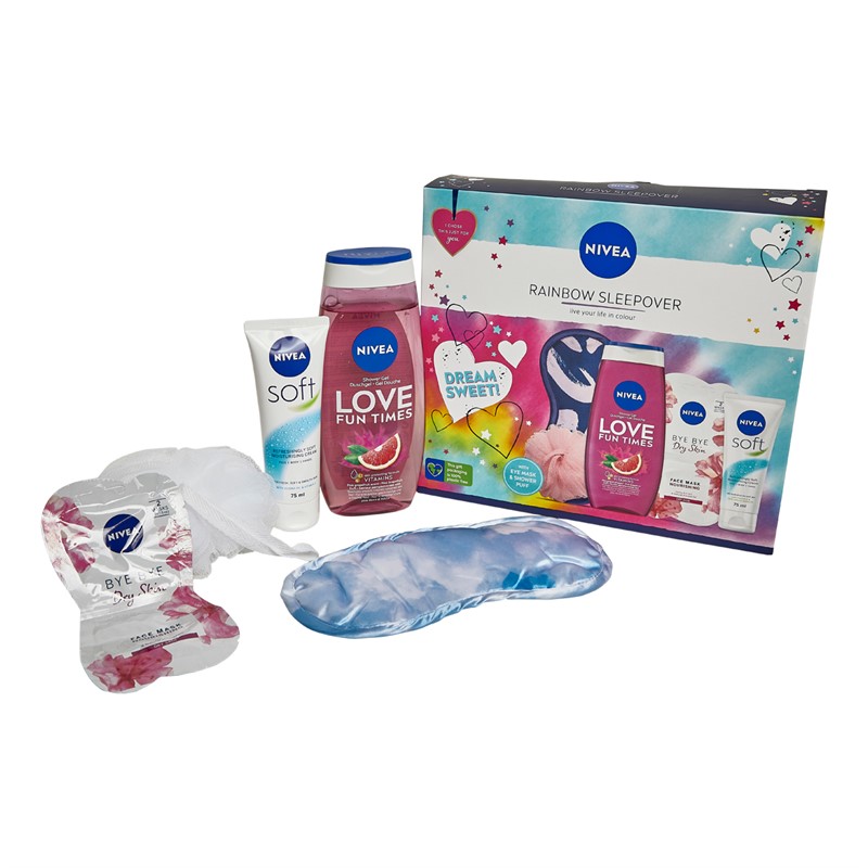 NIVEA Womens Rainbow Sleepover Gift Set Multi