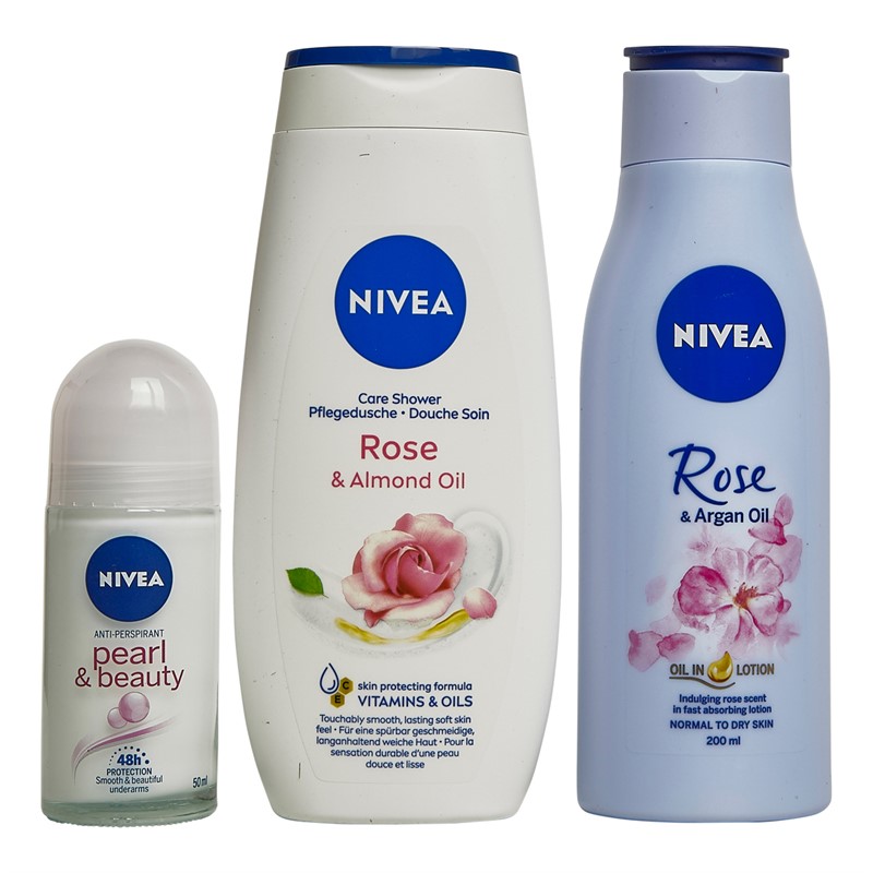 NIVEA Womens Rose Care Gift Set Multi