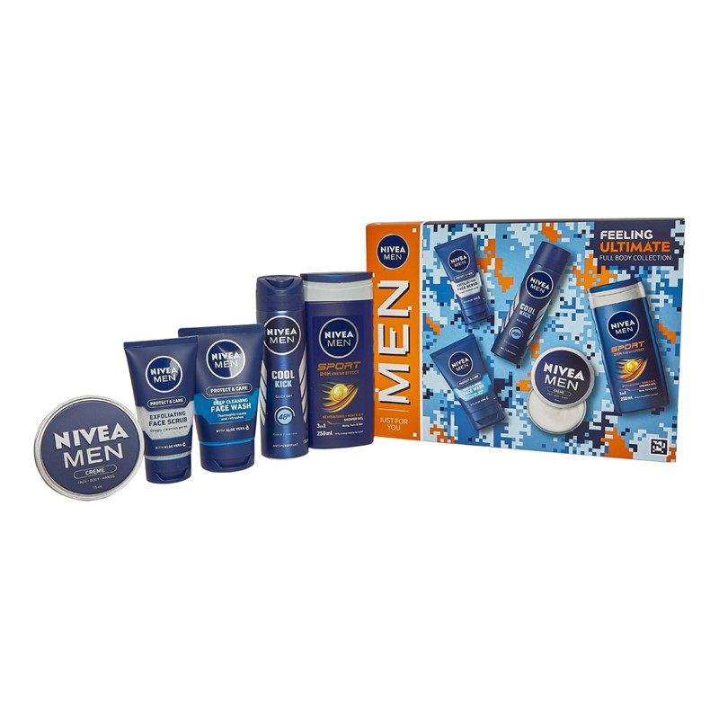 NIVEA Mens Feeling Ultimate Five Piece Gift Set Multi