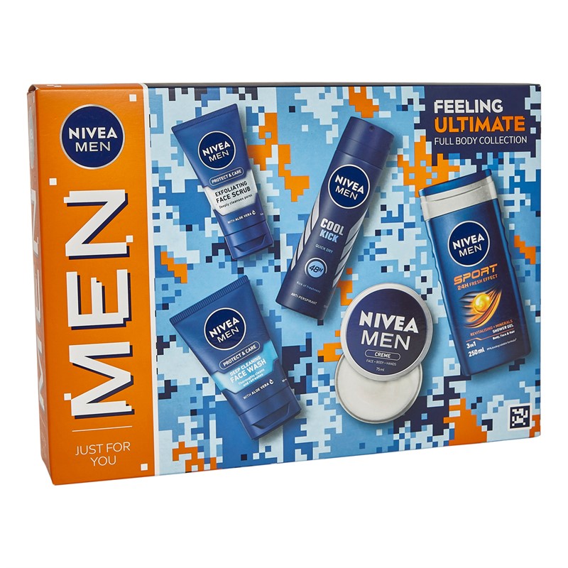 NIVEA Mens Feeling Ultimate Five Piece Gift Set Multi