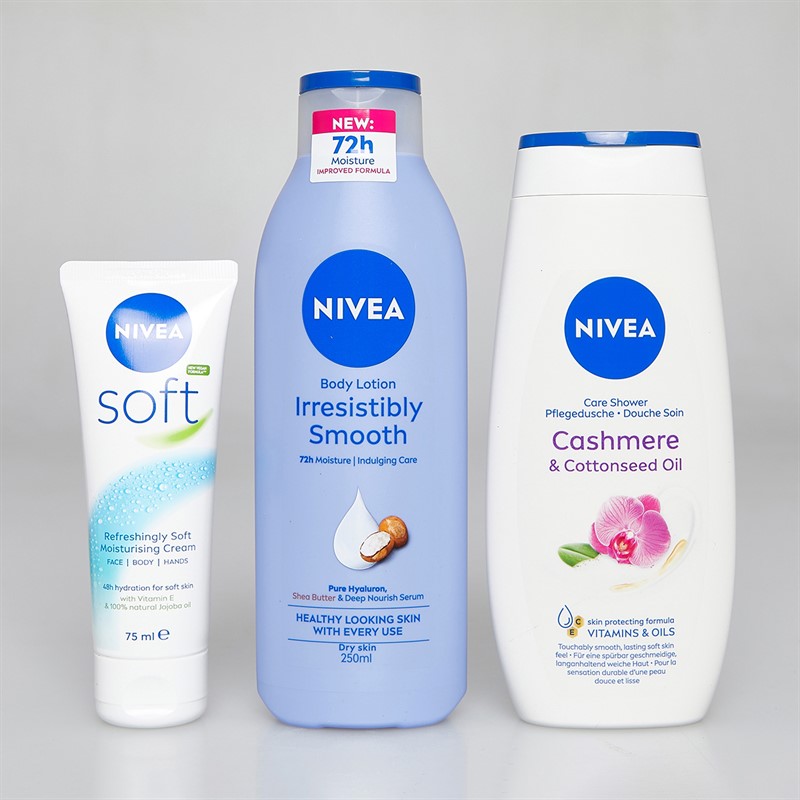 NIVEA Womens Feel Pampered Six Pack Set Multi