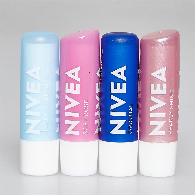 NIVEA Womens Lip Perfect Four Pack Lip Balm Set Multi