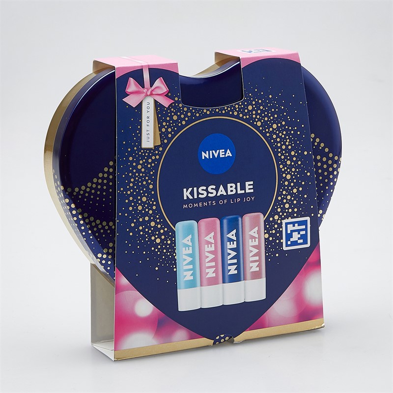 NIVEA Womens Kissable Moments Of Lip Four Pack Set Multi