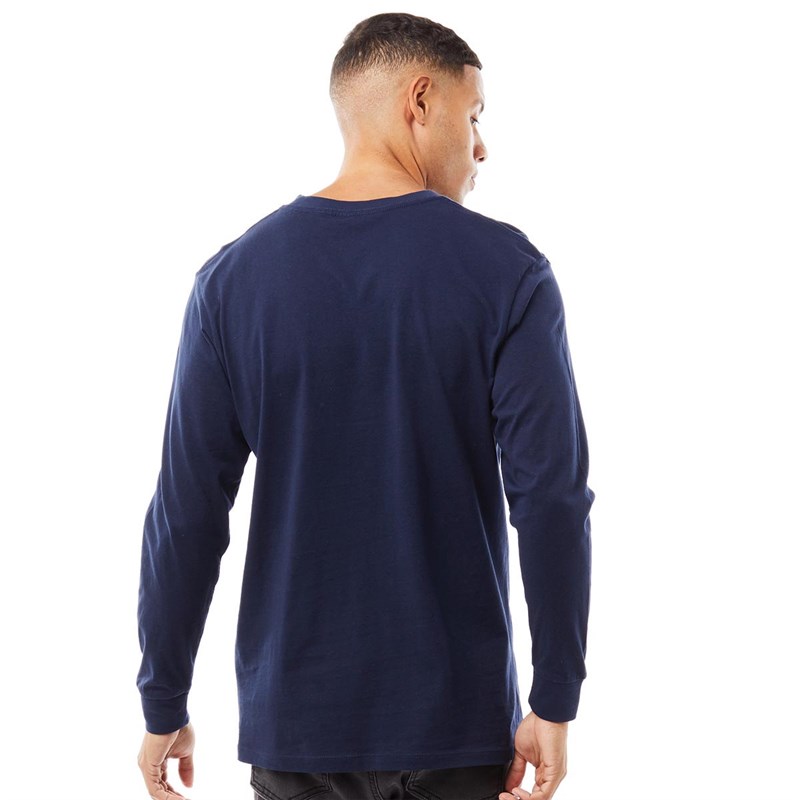 NASA Mens Badge Long Sleeve T-Shirt Navy