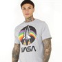 NASA Mens Rainbow T-Shirt Sport Grey