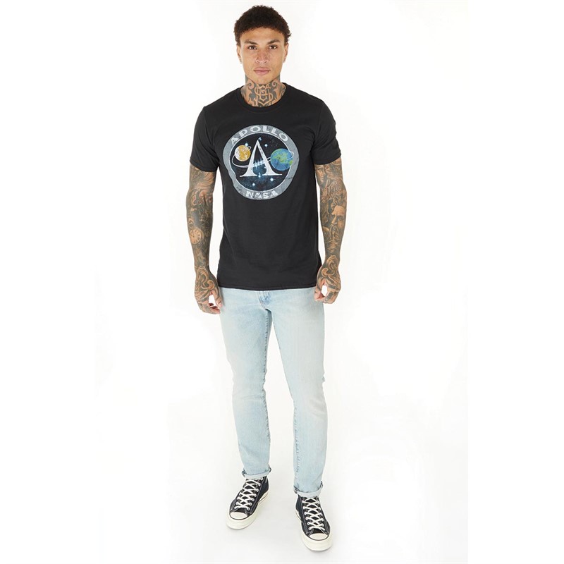 NASA Mens Apollo T-Shirt Black