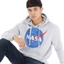 NASA Mens Circle Logo Hoodie Grey Marl