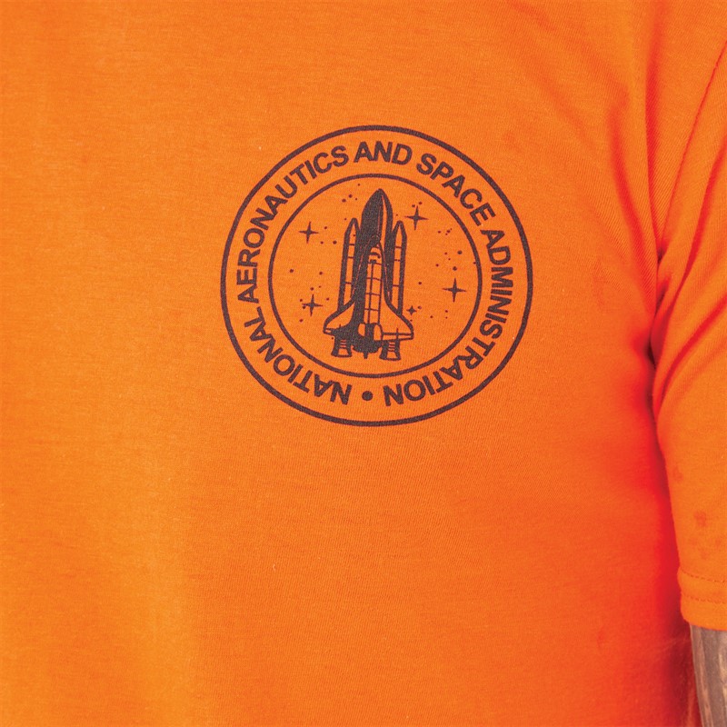 NASA Mens Stack T-Shirt Orange